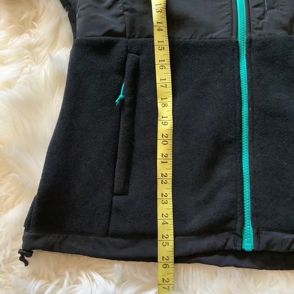 NWT The North Face Women's Denali Fleece Jacket Black Turquoise Zip Size Medium - Picture 11 of 16